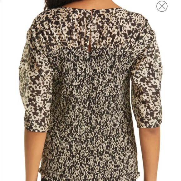 NWOT!! Rebecca Taylor Smocked Blouse - Picture 2 of 5